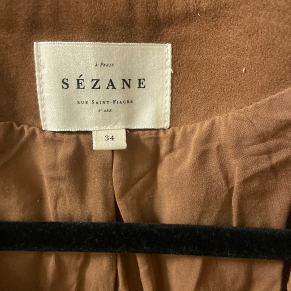 Sezane tara vest blouse size 34 - Picture 2 of 4